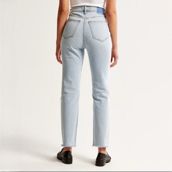 Abercrombie & Fitch Distressed Straight Leg Jeans Sz 27 - Picture 4 of 10